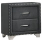 Melody Upholstered 2-drawer Nightstand Grey - Discount Furniture Connection