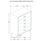 Melody 5-drawer Bedroom Chest Grey - Discount Furniture Connection