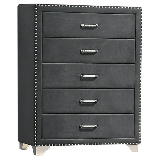 Melody 5-drawer Bedroom Chest Grey - Discount Furniture Connection