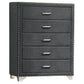 Melody 5-drawer Bedroom Chest Grey - Discount Furniture Connection
