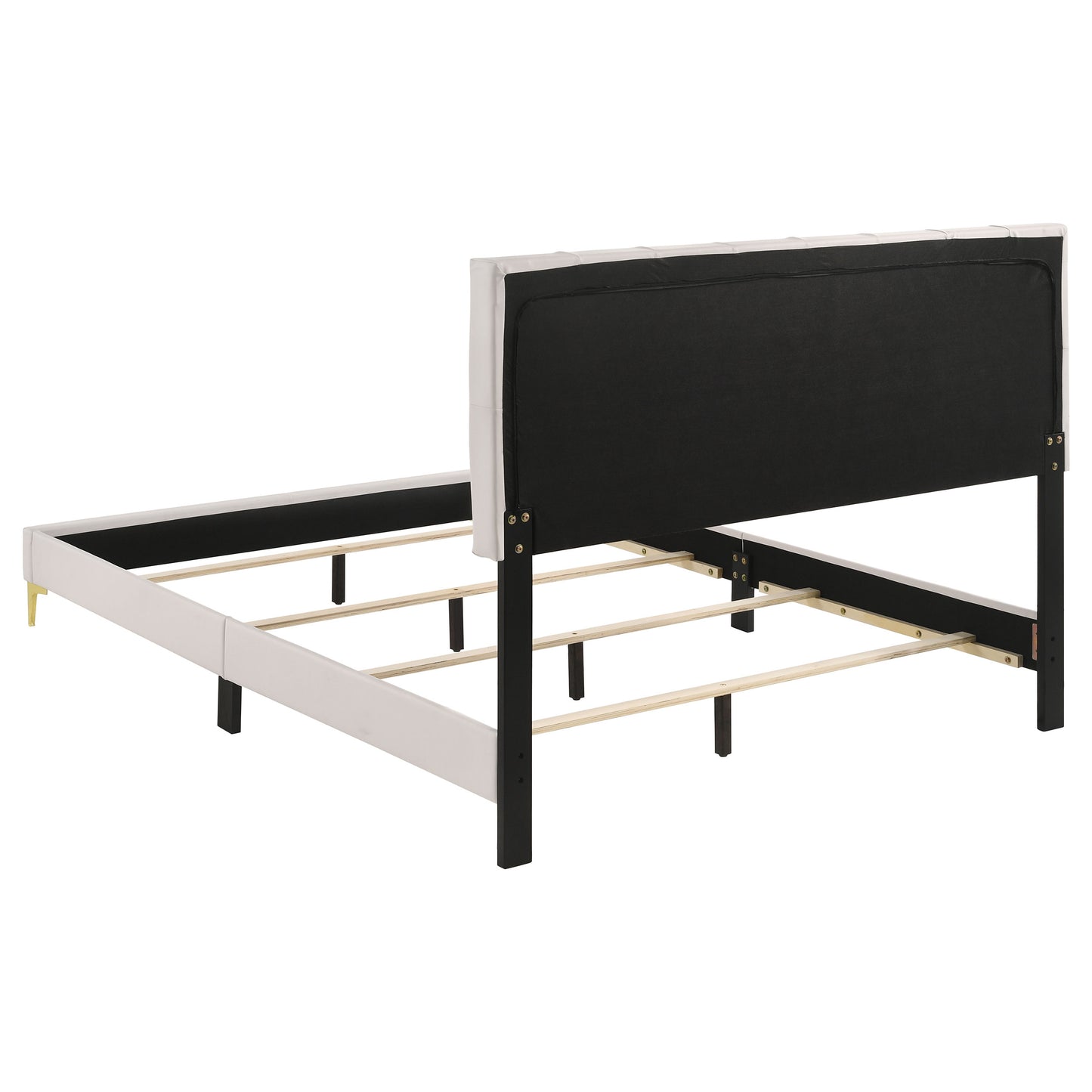 Kendall Upholstered California King Panel Bed White - Discount Furniture Connection