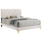 Kendall Upholstered California King Panel Bed White - Discount Furniture Connection
