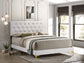 Kendall Upholstered California King Panel Bed White - Discount Furniture Connection