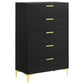 Kendall 5-piece Eastern King Bedroom Set Black - Discount Furniture Connection