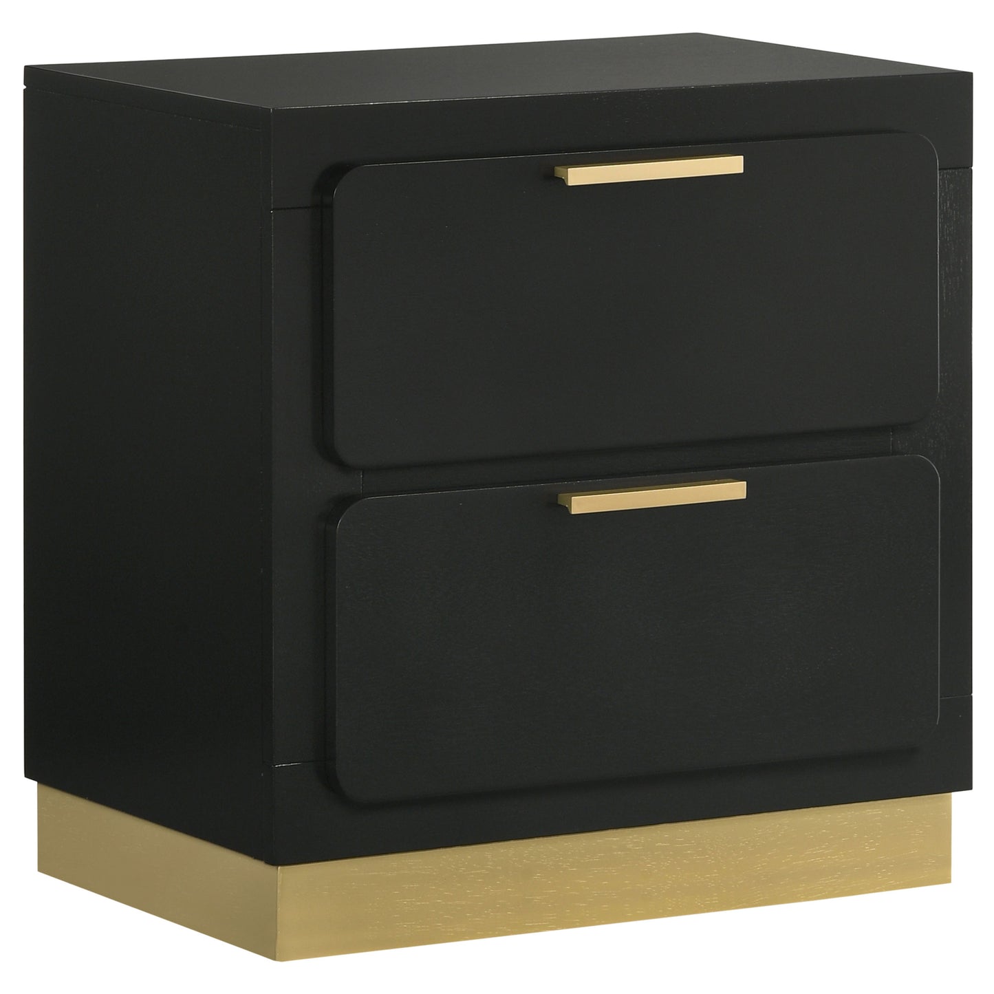 Caraway 2-drawer Nightstand Black - Discount Furniture Connection