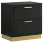Caraway 2-drawer Nightstand Black - Discount Furniture Connection