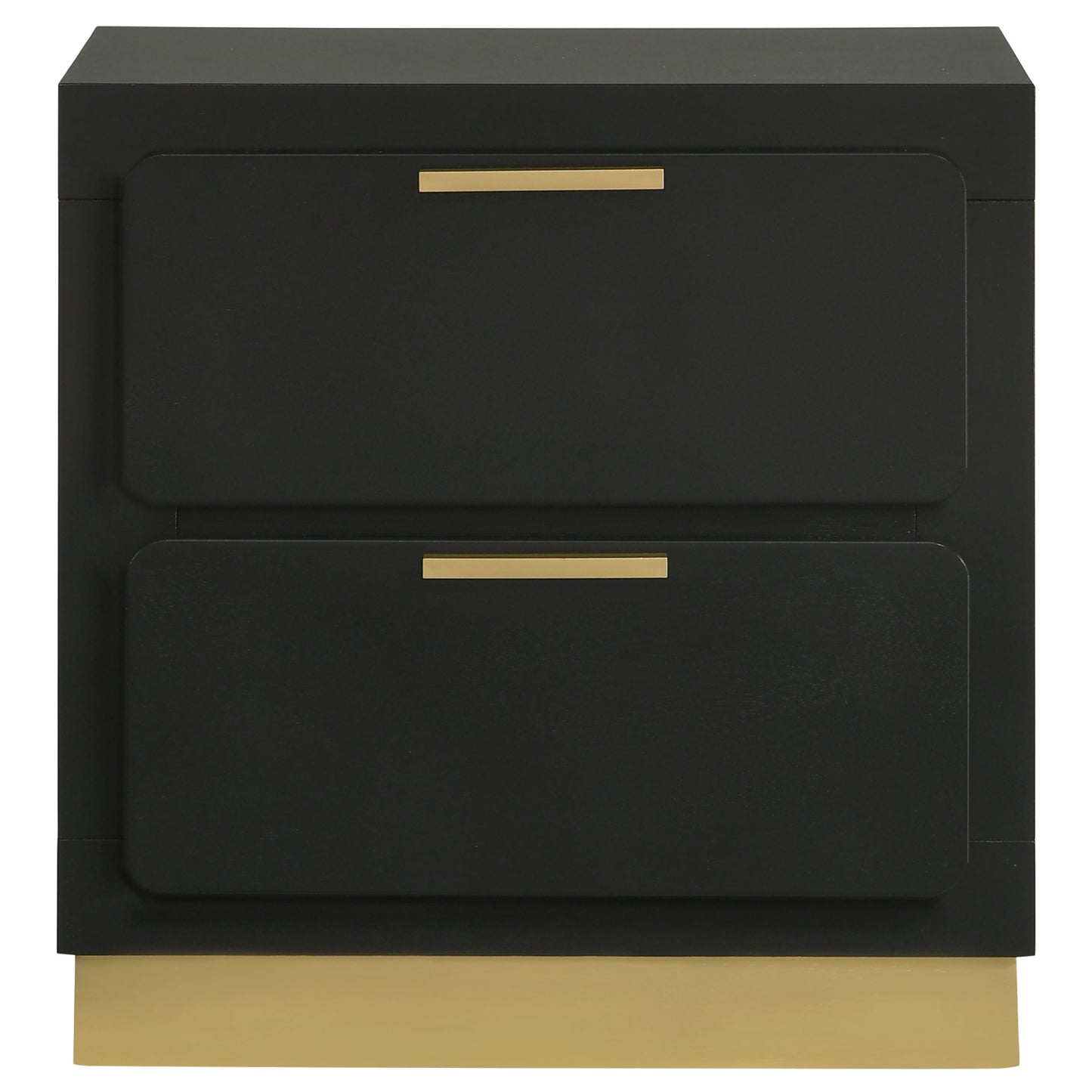Caraway 2-drawer Nightstand Black - Discount Furniture Connection