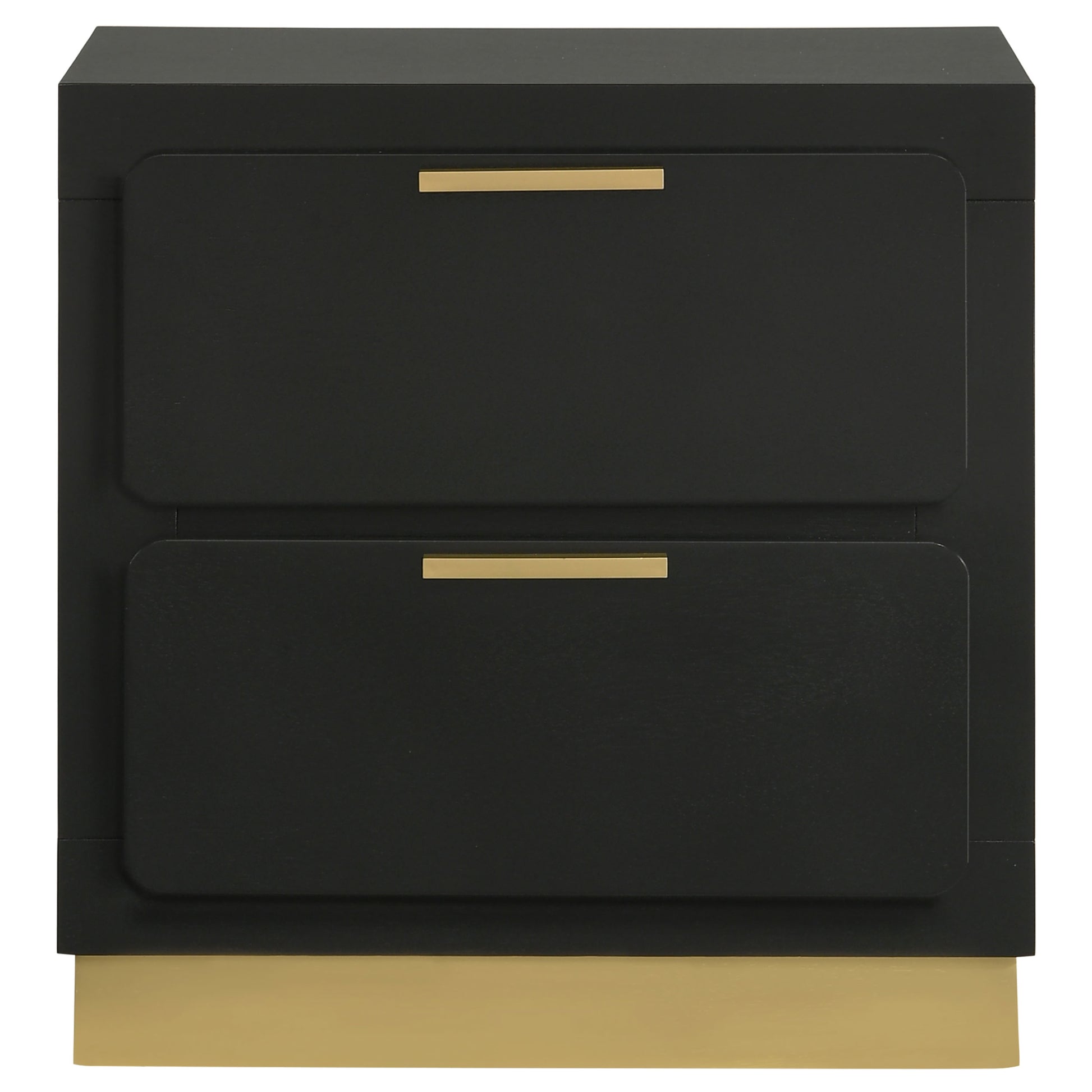 Caraway 2-drawer Nightstand Black - Discount Furniture Connection