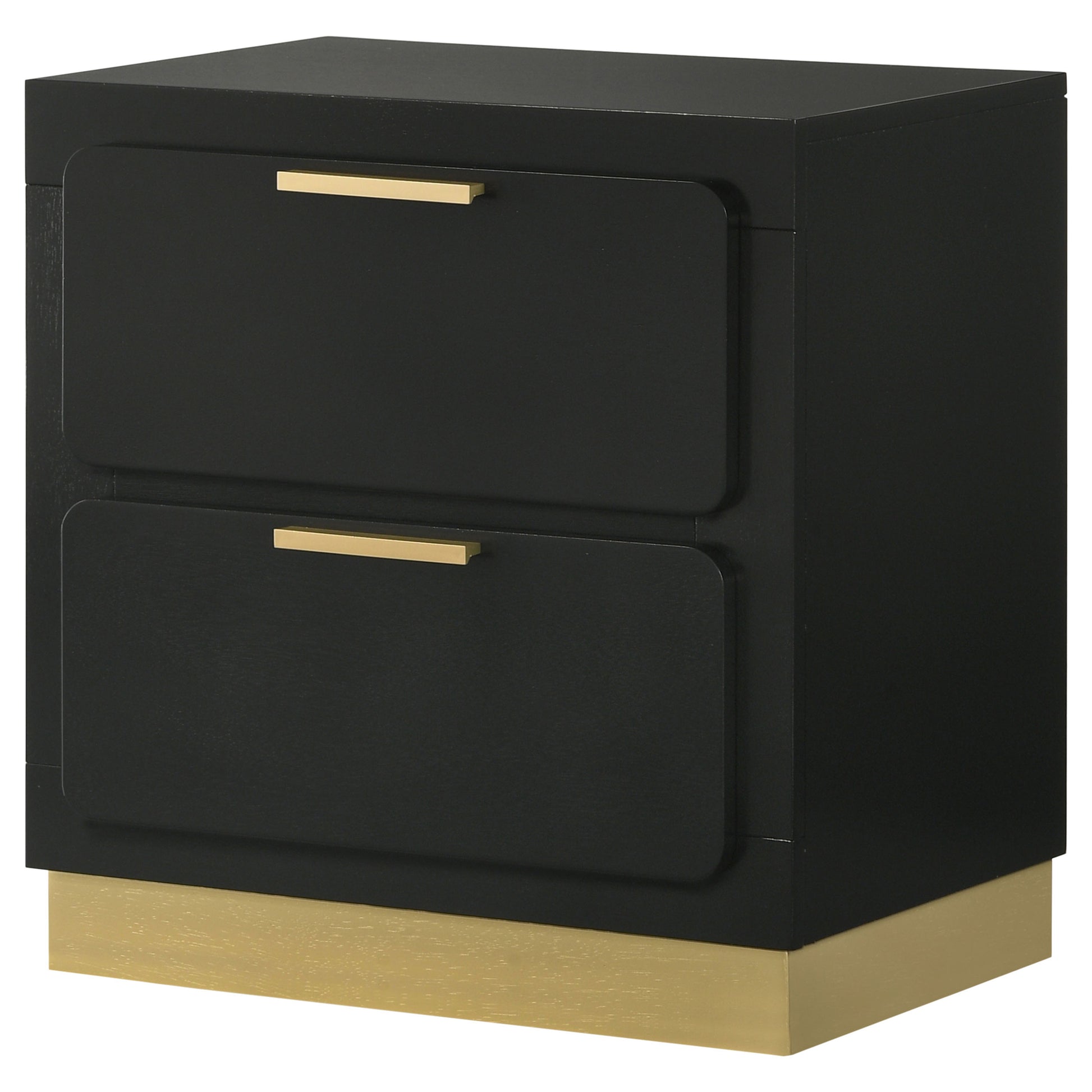 Caraway 2-drawer Nightstand Black - Discount Furniture Connection