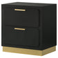Caraway 2-drawer Nightstand Black - Discount Furniture Connection
