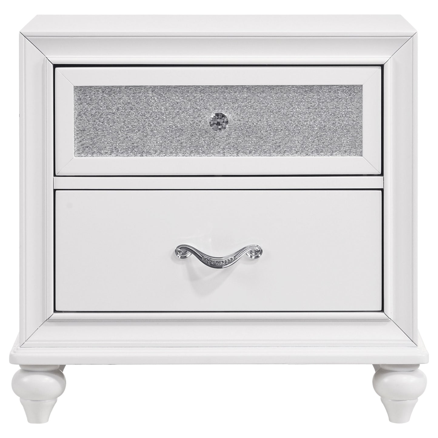 Barzini 5-piece Eastern King Bedroom Set White - Discount Furniture Connection