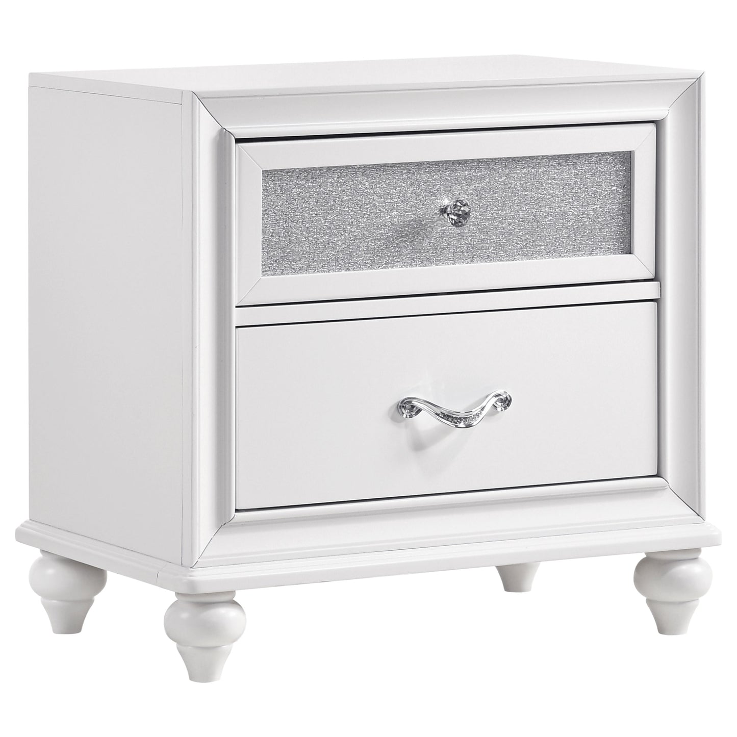 Barzini 4-piece California King Bedroom Set White - Discount Furniture Connection
