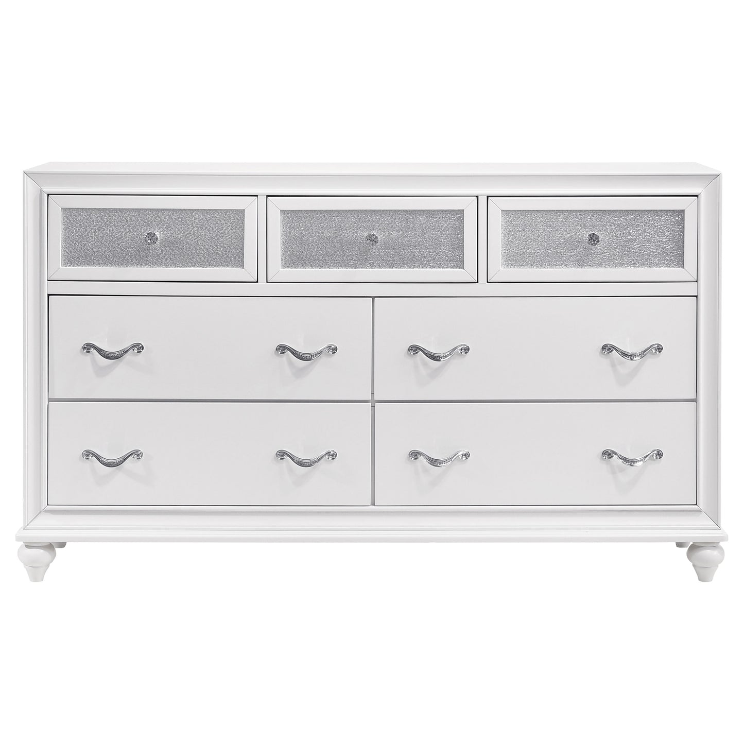Barzini 4-piece California King Bedroom Set White - Discount Furniture Connection