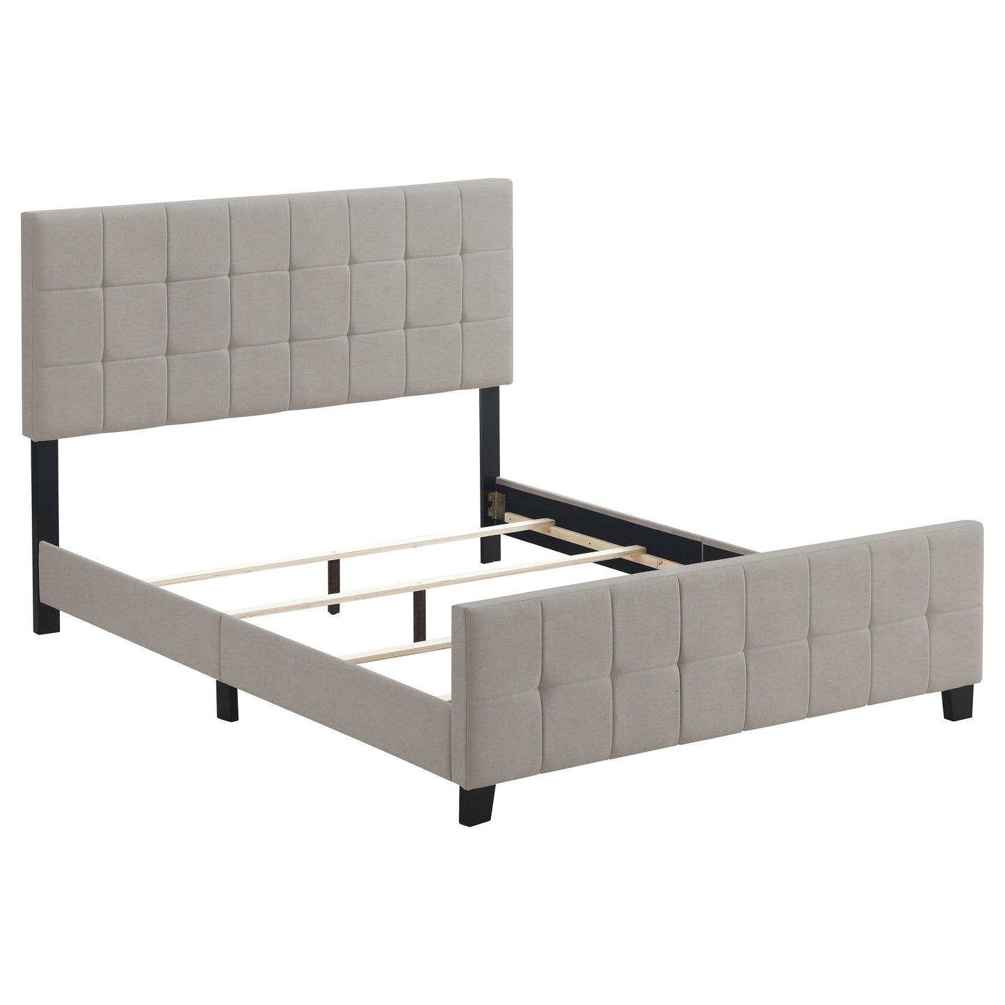 Fairfield Upholstered Queen Panel Bed Beige - Discount Furniture Connection
