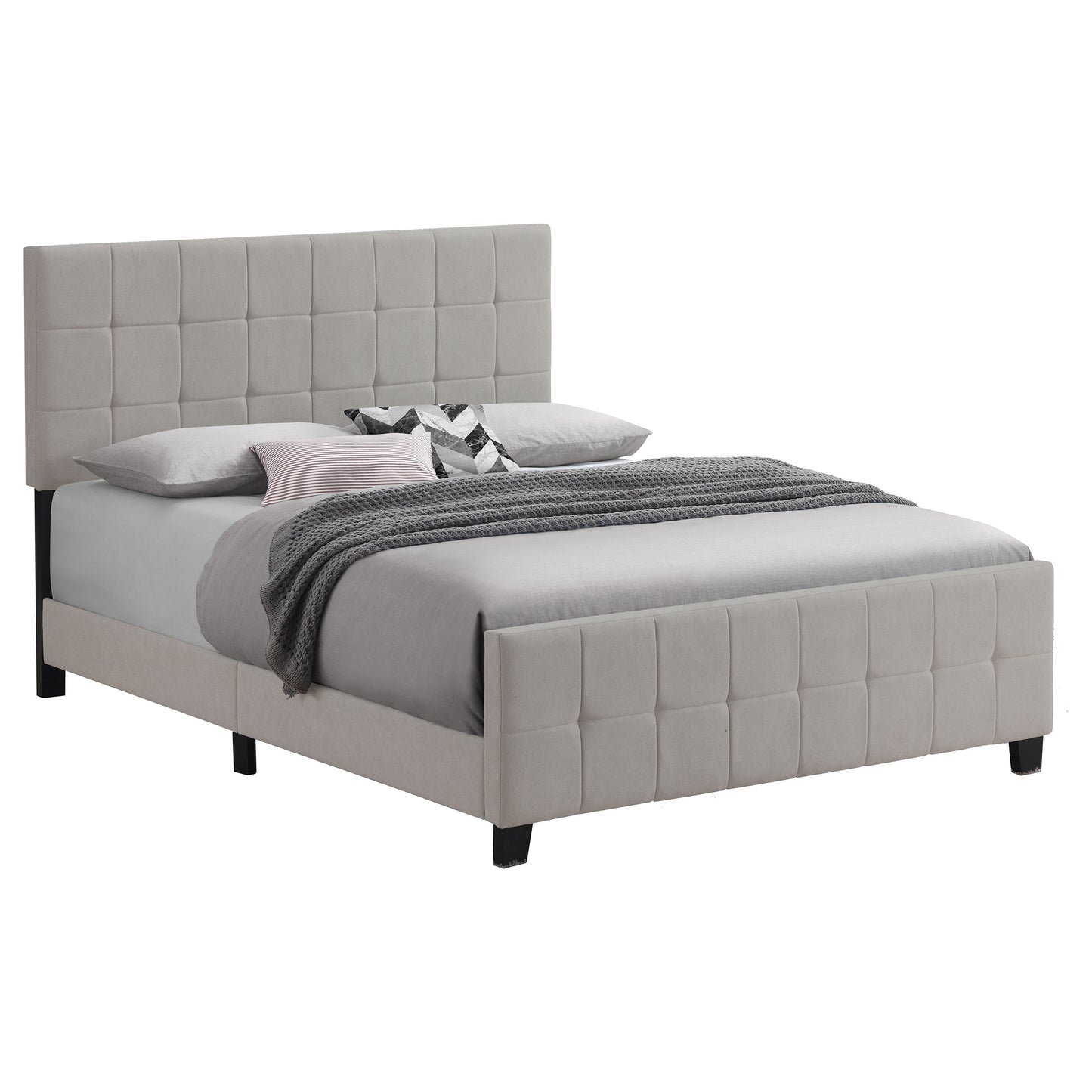 Fairfield Upholstered Queen Panel Bed Beige - Discount Furniture Connection