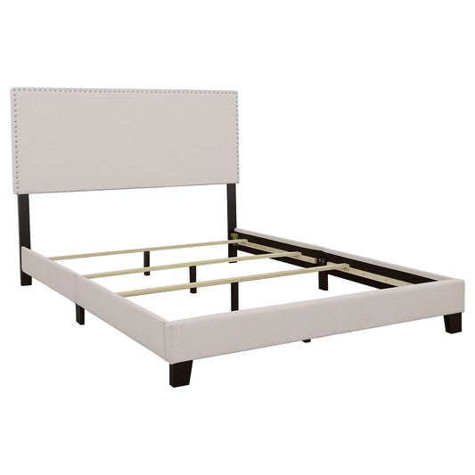 Boyd Upholstered California King Panel Bed Ivory - Discount Furniture Connection