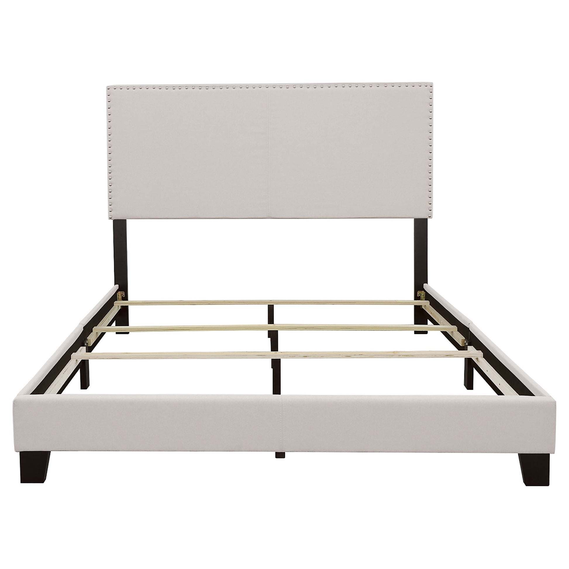 Boyd Upholstered California King Panel Bed Ivory - Discount Furniture Connection