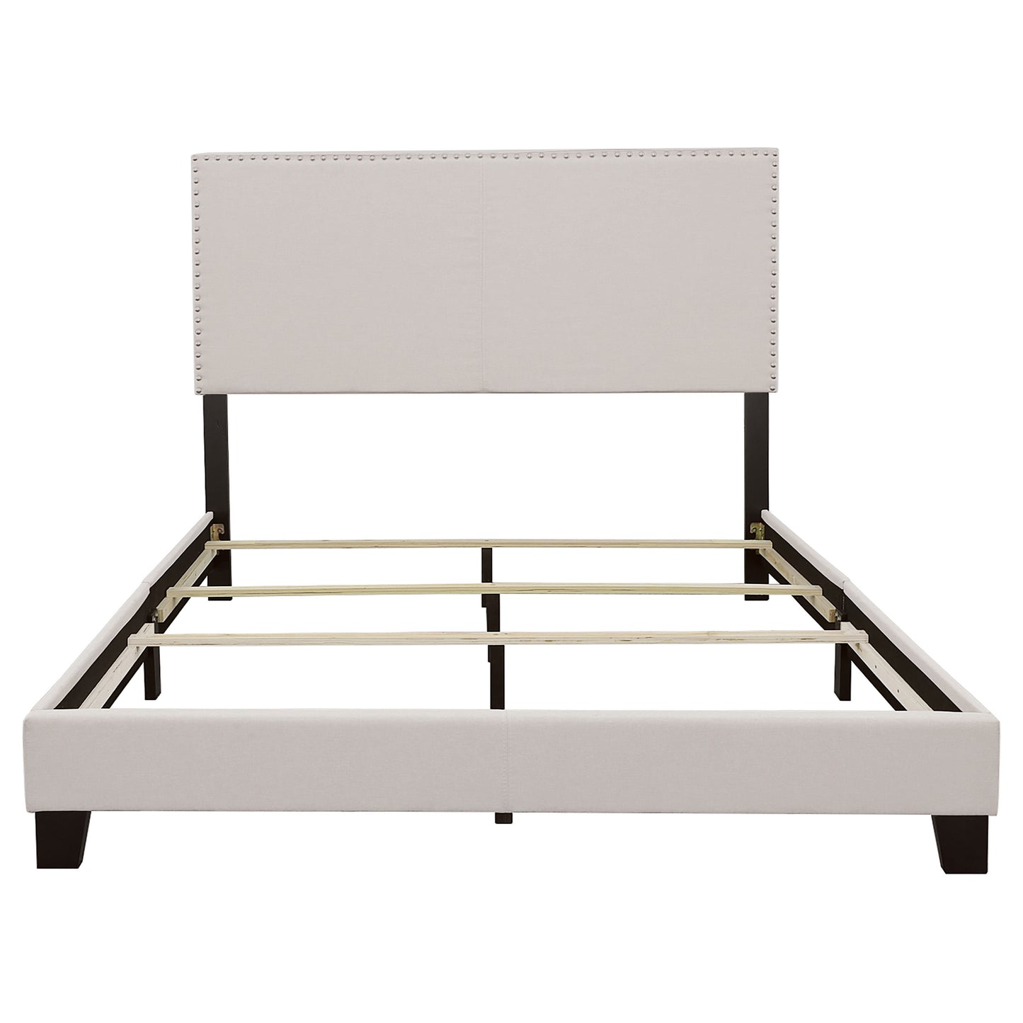 Boyd Upholstered Queen Panel Bed Ivory - Discount Furniture Connection
