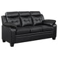 Finley 3-piece Upholstered Padded Arm Tufted Sofa Set Black - Discount Furniture Connection
