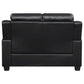 Finley 3-piece Upholstered Padded Arm Tufted Sofa Set Black - Discount Furniture Connection
