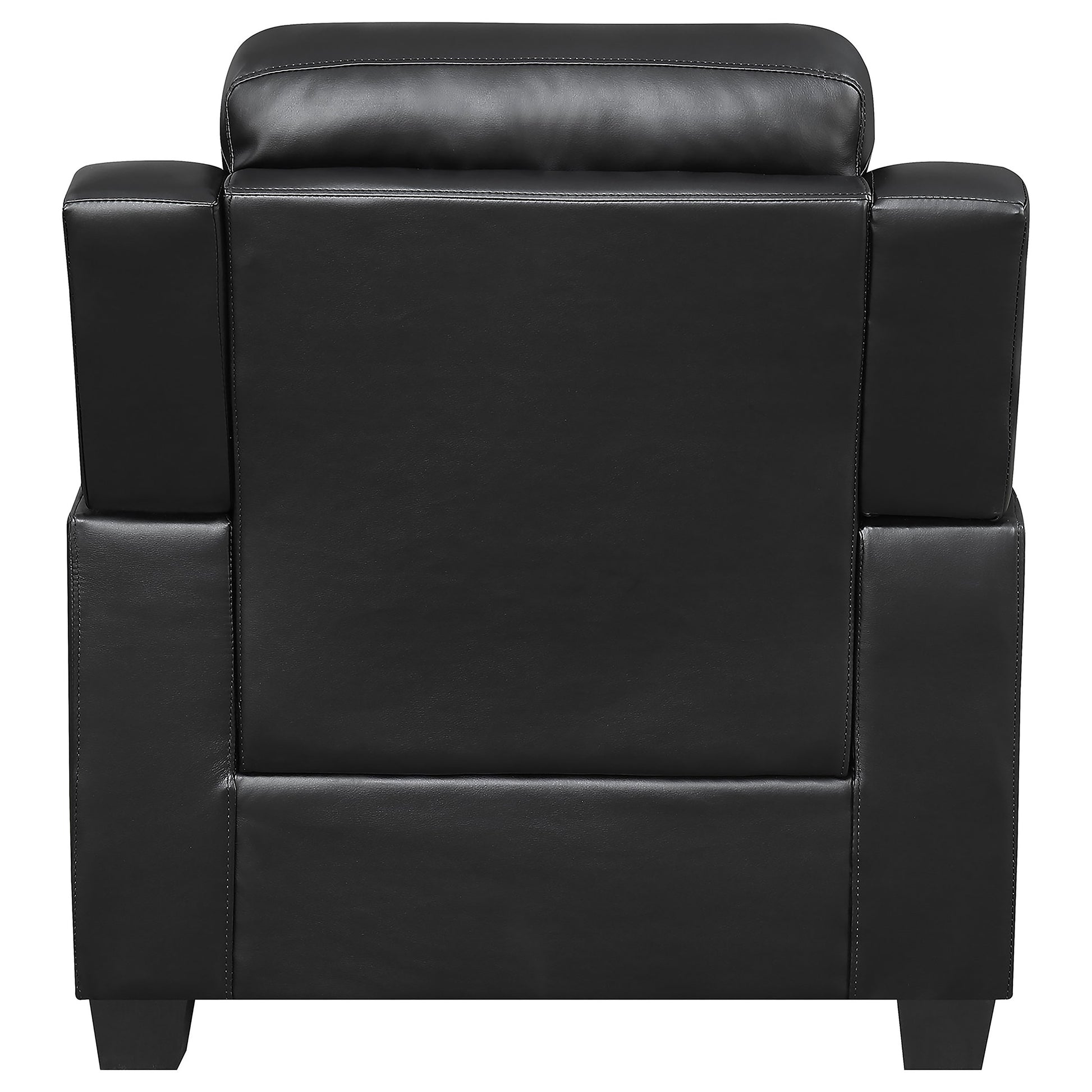 Finley 3-piece Upholstered Padded Arm Tufted Sofa Set Black - Discount Furniture Connection