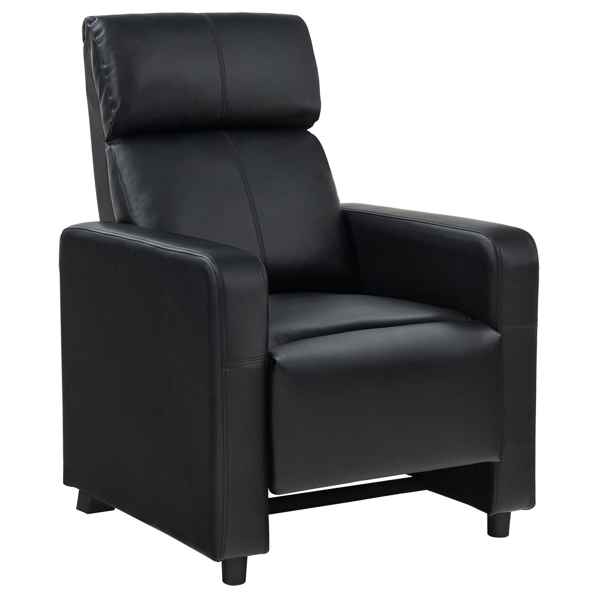Toohey Upholstered Tufted Recliner Living Room Set Black - Discount Furniture Connection
