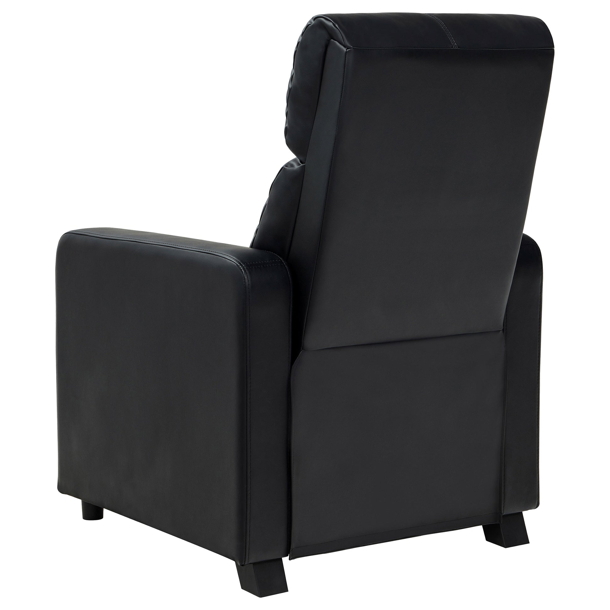Toohey Upholstered Tufted Recliner Living Room Set Black - Discount Furniture Connection