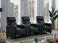 Toohey Upholstered Tufted Recliner Living Room Set Black - Discount Furniture Connection