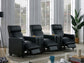 Toohey Upholstered Tufted Recliner Living Room Set Black - Discount Furniture Connection