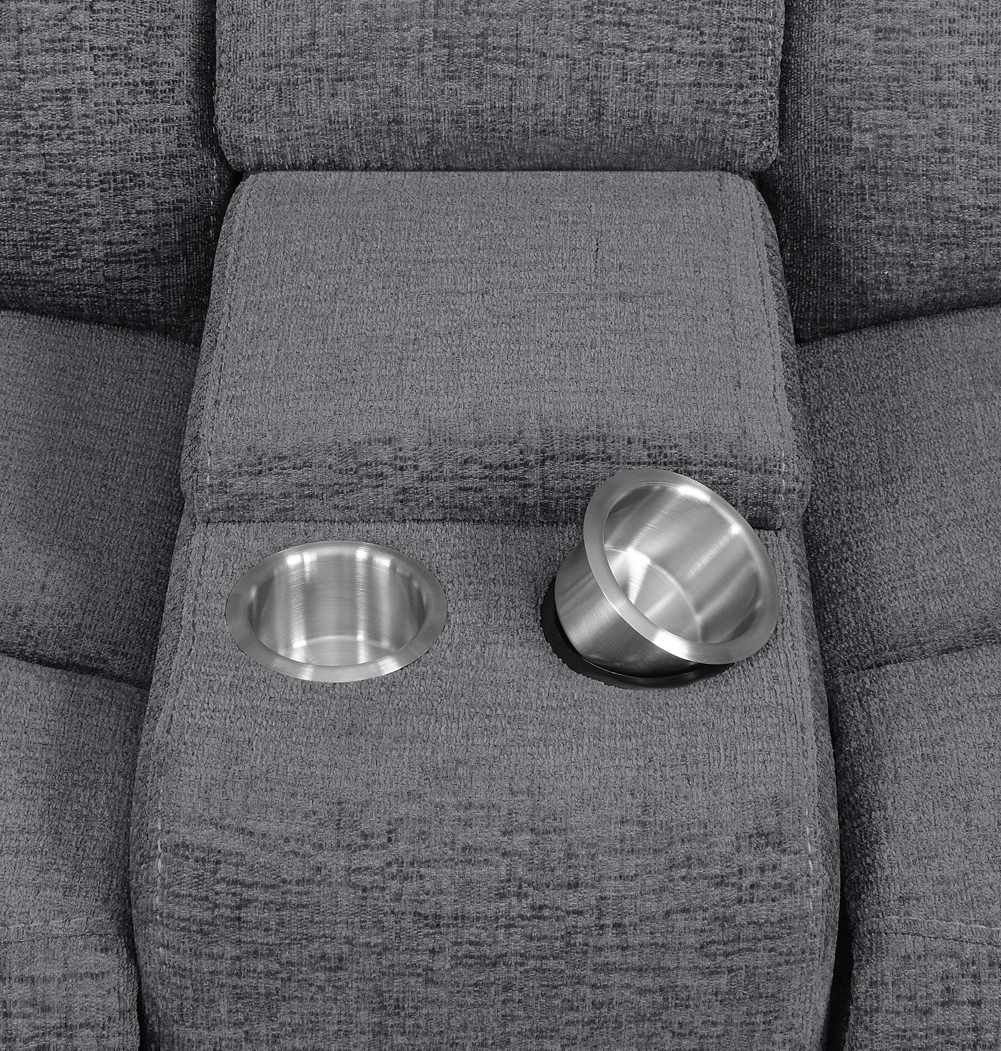 Bahrain Upholstered Power Sofa Charcoal - Discount Furniture Connection