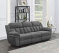 Bahrain Upholstered Power Sofa Charcoal - Discount Furniture Connection