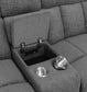 Bahrain Upholstered Power Sofa Charcoal - Discount Furniture Connection