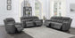 Bahrain Upholstered Power Sofa Charcoal - Discount Furniture Connection
