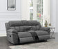 Bahrain Upholstered Motion Loveseat Charcoal - Discount Furniture Connection