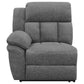 Bahrain Upholstered Motion Loveseat Charcoal - Discount Furniture Connection