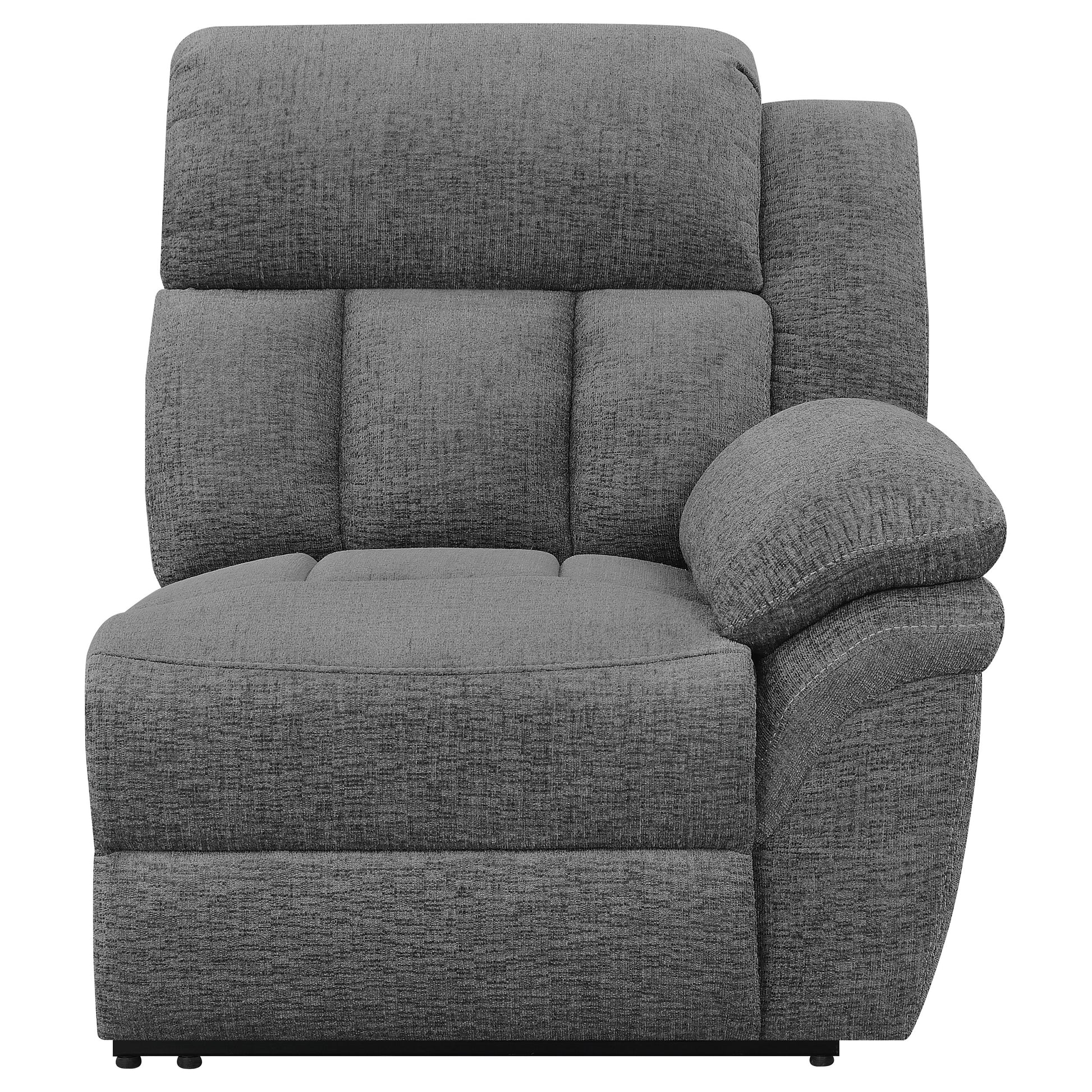 Bahrain Upholstered Motion Loveseat Charcoal - Discount Furniture Connection