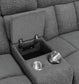 Bahrain Upholstered Motion Loveseat Charcoal - Discount Furniture Connection