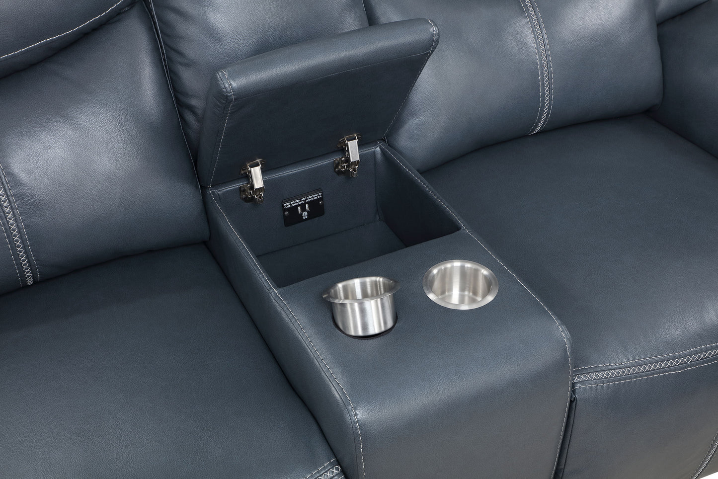 Sloane 3-piece Upholstered Reclining Sofa Set Blue - Discount Furniture Connection