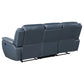 Sloane 3-piece Upholstered Reclining Sofa Set Blue - Discount Furniture Connection