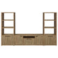 Tabby 3-shelf Engineered Wood Media Tower Mango