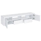Jude 2-door Engineered Wood 79-inch TV Stand High Gloss White - Discount Furniture Connection