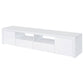 Jude 2-door Engineered Wood 79-inch TV Stand High Gloss White - Discount Furniture Connection