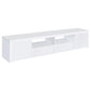 Jude 2-door Engineered Wood 79-inch TV Stand High Gloss White - Discount Furniture Connection