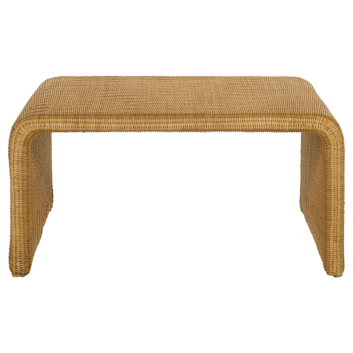 Cahya Square Woven Rattan Coffee Table Natural - Discount Furniture Connection