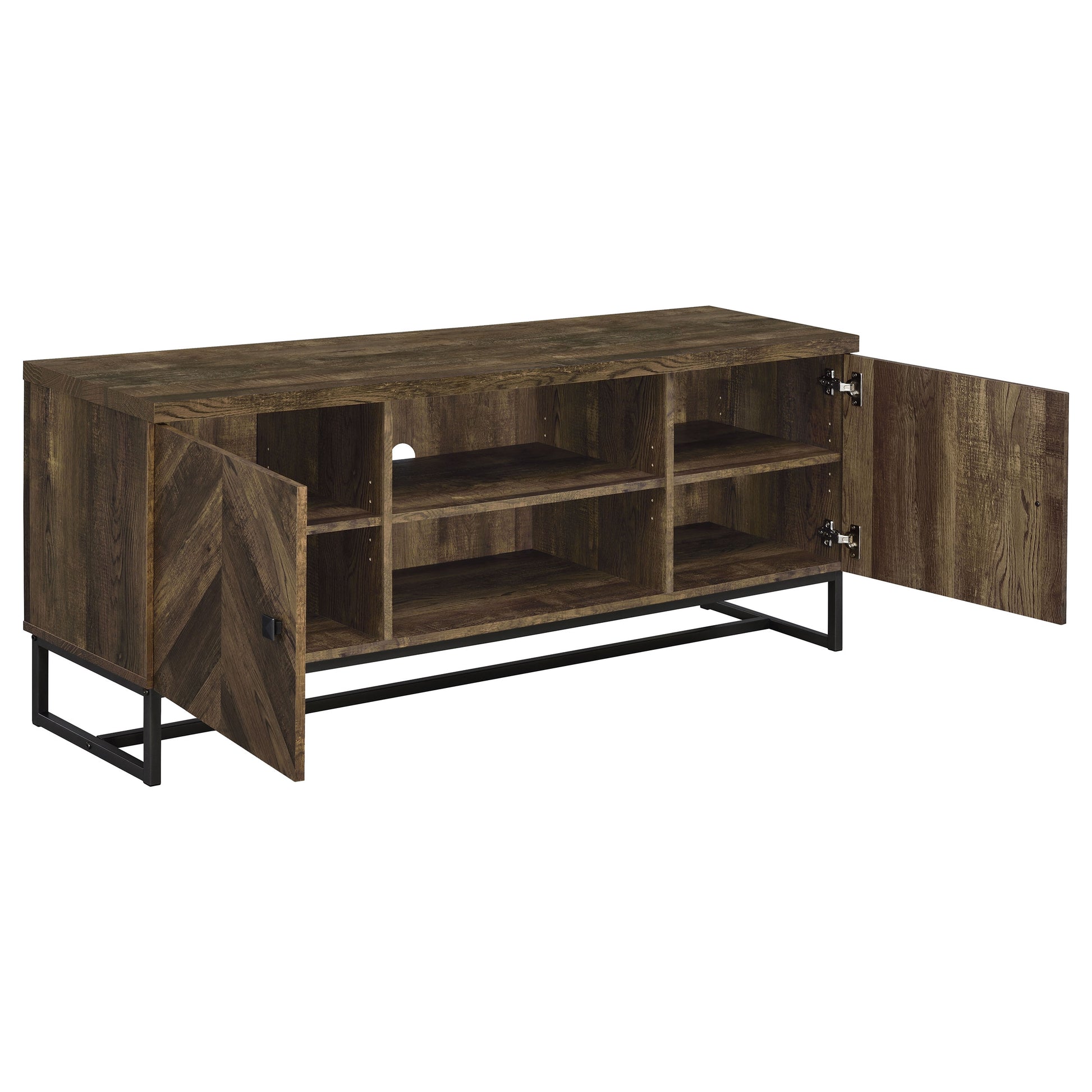 Myles 2-door Engineered Wood 60-inch TV Stand Rustic Oak - Discount Furniture Connection