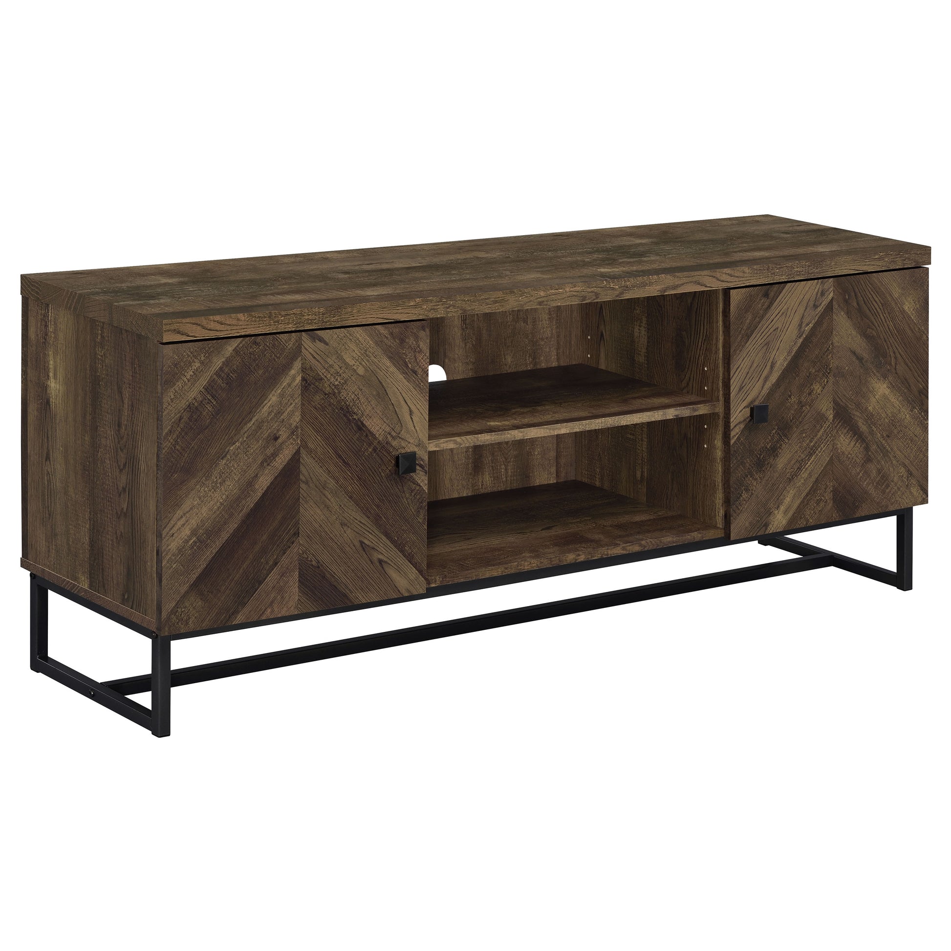 Myles 2-door Engineered Wood 60-inch TV Stand Rustic Oak - Discount Furniture Connection