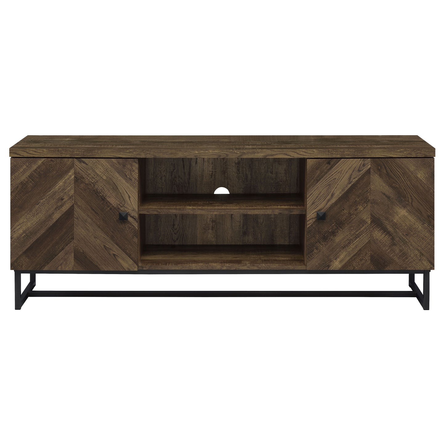 Myles 2-door Engineered Wood 60-inch TV Stand Rustic Oak - Discount Furniture Connection