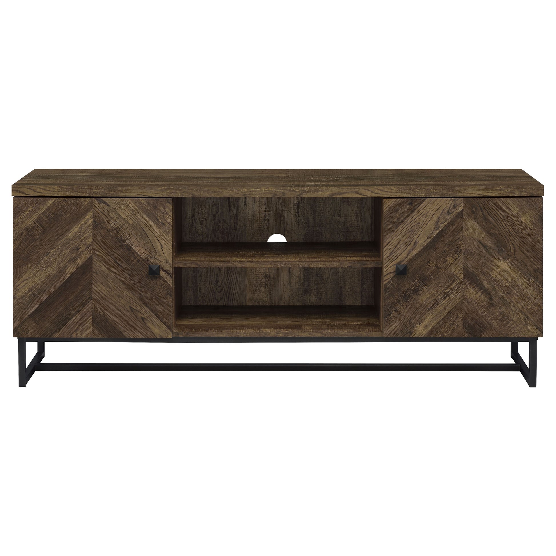 Myles 2-door Engineered Wood 60-inch TV Stand Rustic Oak - Discount Furniture Connection