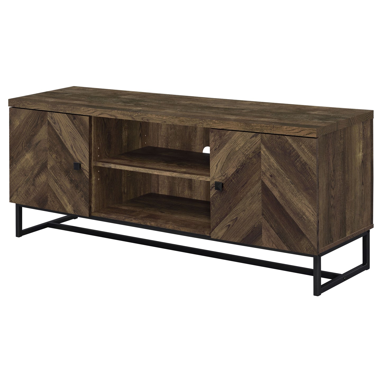 Myles 2-door Engineered Wood 60-inch TV Stand Rustic Oak - Discount Furniture Connection