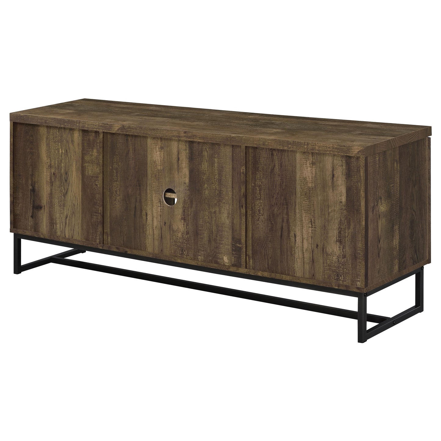 Myles 2-door Engineered Wood 60-inch TV Stand Rustic Oak - Discount Furniture Connection